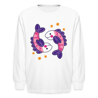 Thumbnail for Kids' Zany Pisces Long Sleeve T-Shirt - white