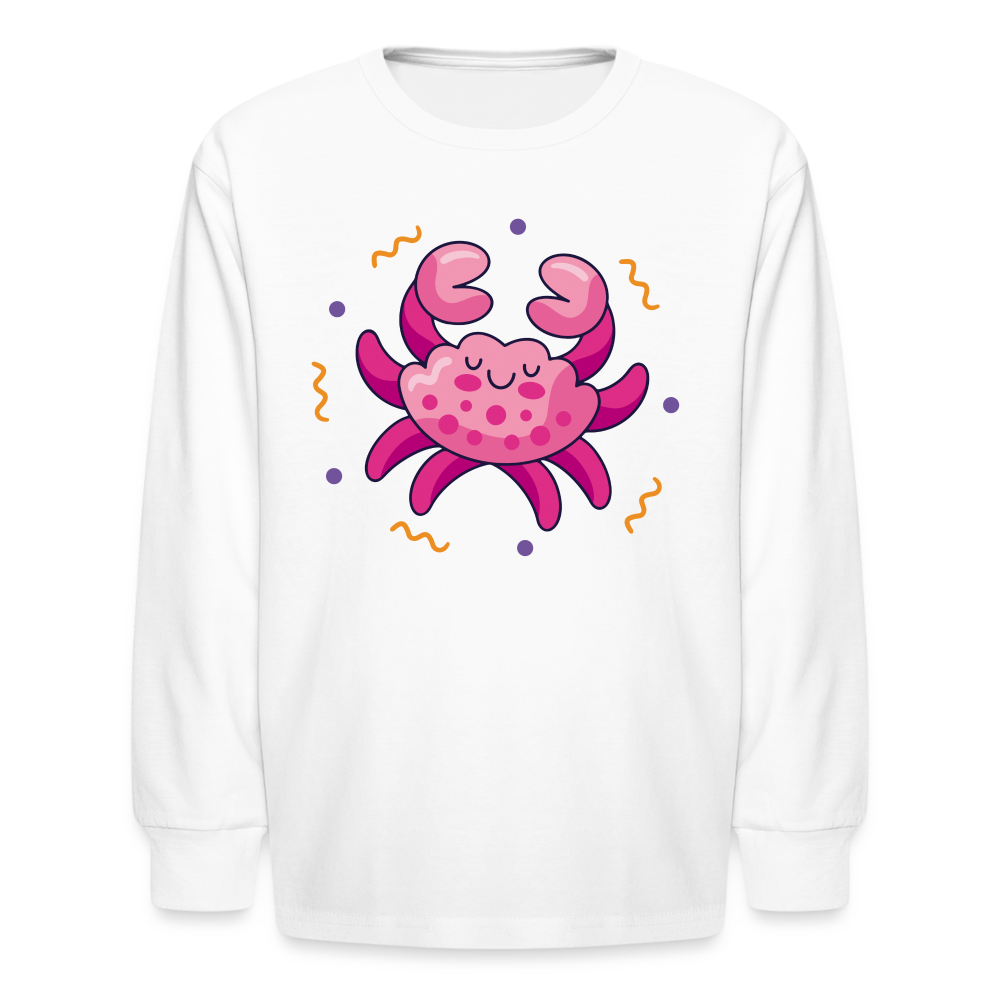 Kids' Zany Cancer Long Sleeve T-Shirt - white