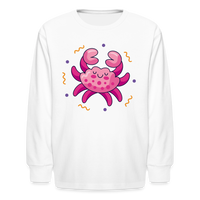 Thumbnail for Kids' Zany Cancer Long Sleeve T-Shirt - white