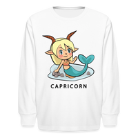 Thumbnail for Kids' Sweet Astro Capricorn Long Sleeve T-Shirt - white