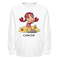 Thumbnail for Kids' Sweet Astro Cancer Long Sleeve T-Shirt - white