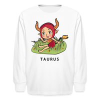 Thumbnail for Kids' Sweet Astro Taurus Long Sleeve T-Shirt - white