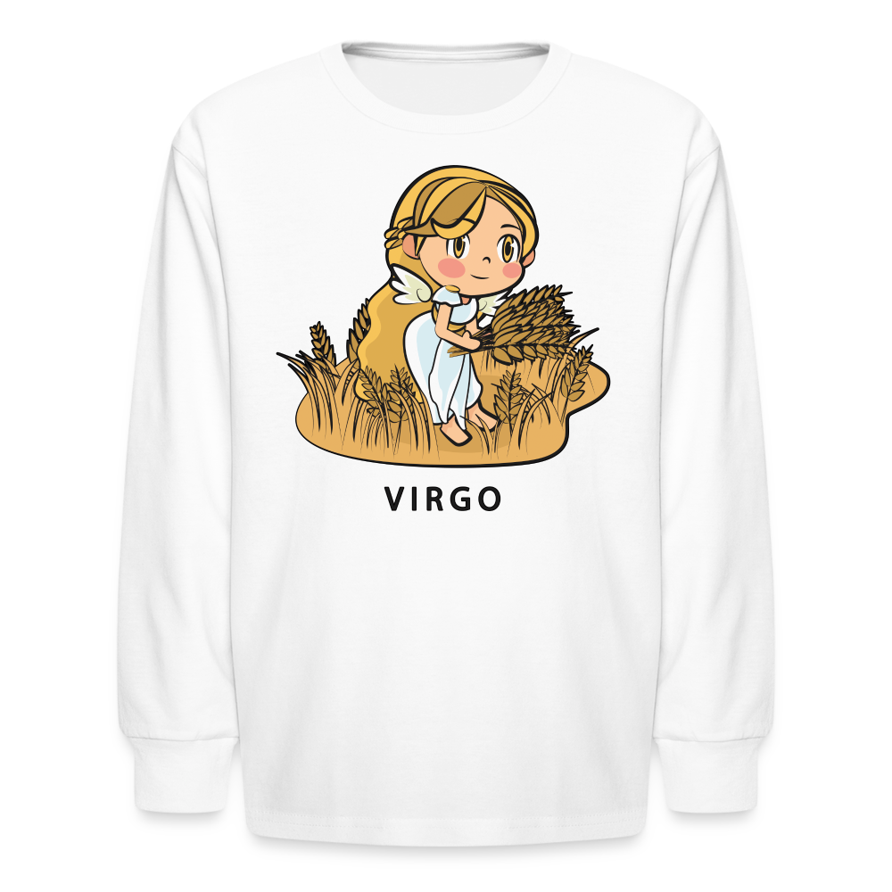 Kids' Sweet Astro Virgo Long Sleeve T-Shirt - white