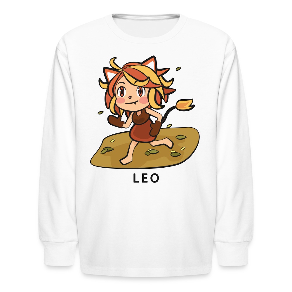 Kids' Sweet Astro Leo Long Sleeve T-Shirt - white