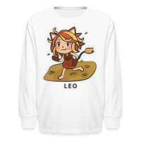 Thumbnail for Kids' Sweet Astro Leo Long Sleeve T-Shirt - white