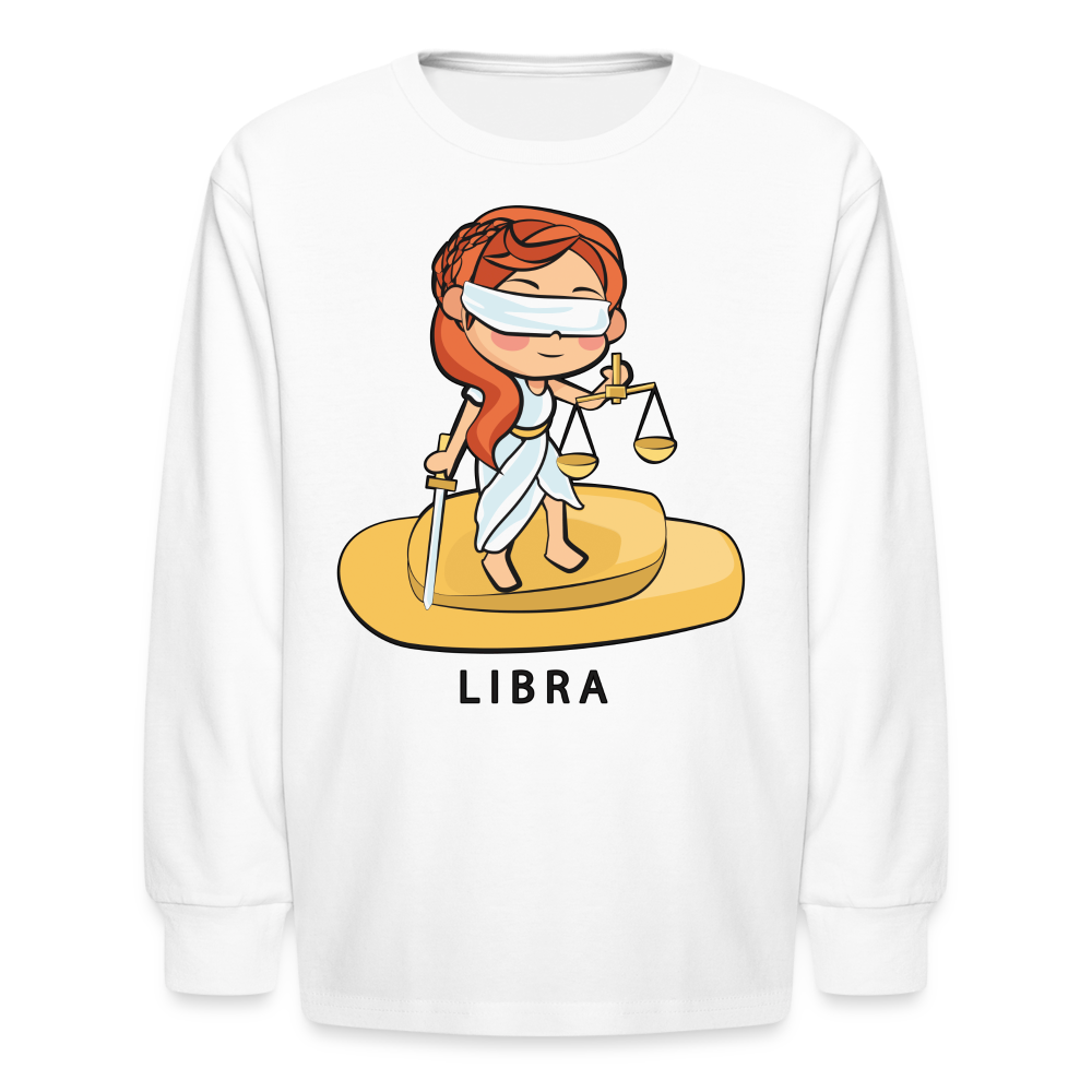 Kids' Sweet Astro Libra Long Sleeve T-Shirt - white