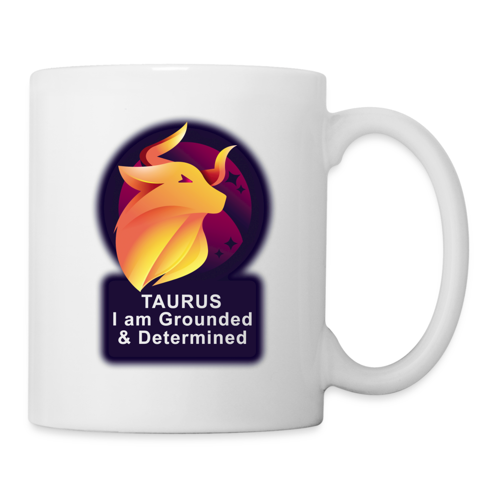 Glow Taurus Coffee/Tea Mug - white