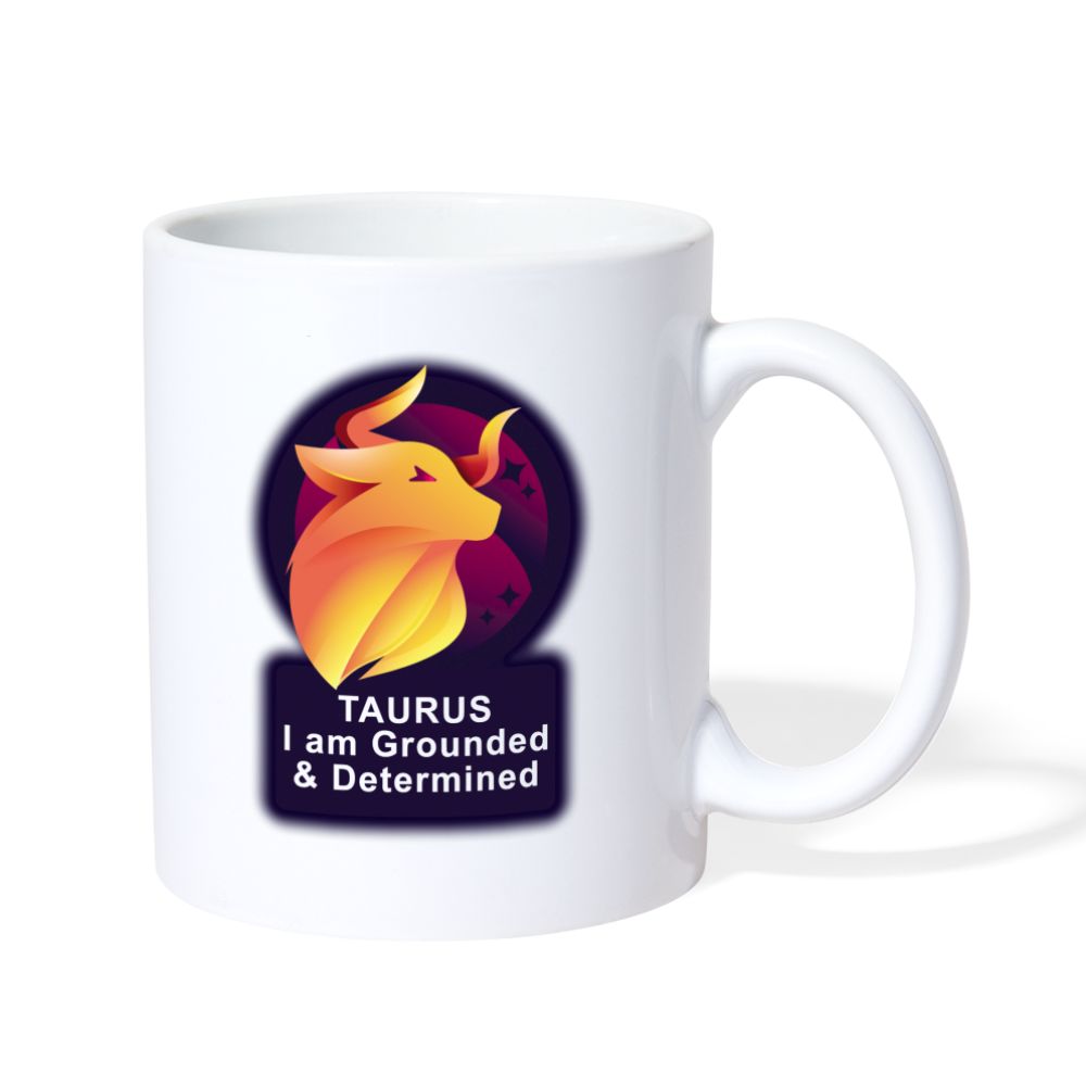 Glow Taurus Coffee/Tea Mug - white