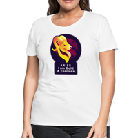 Thumbnail for Women’s Glow Aries Premium T-Shirt - white