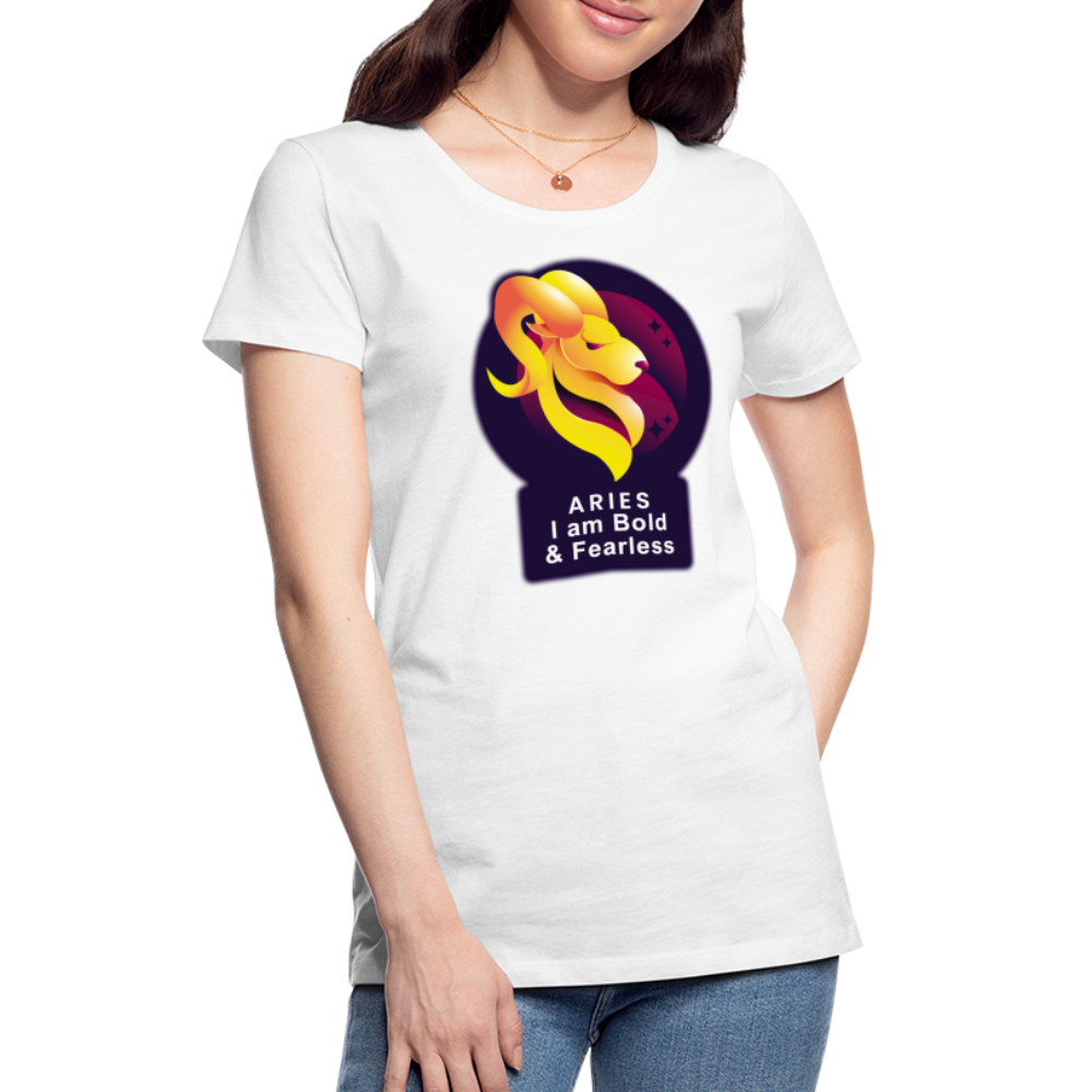 Women’s Glow Aries Premium T-Shirt - white