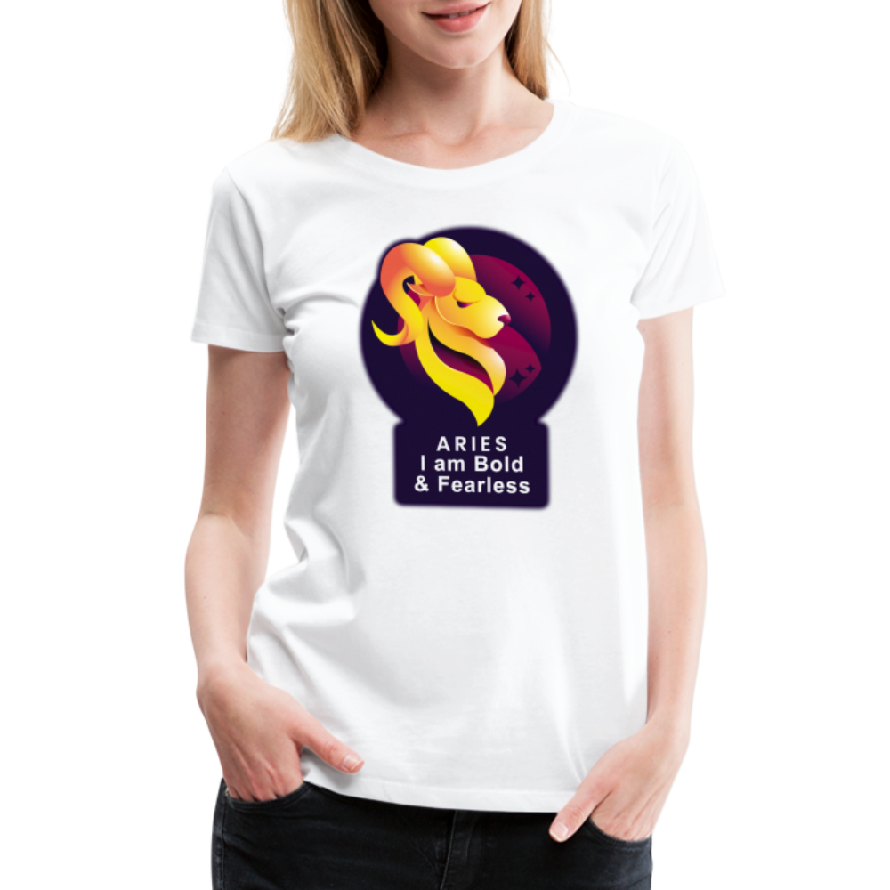 Women’s Glow Aries Premium T-Shirt - white