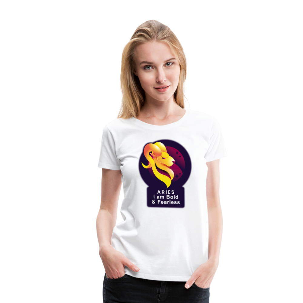 Women’s Glow Aries Premium T-Shirt - white