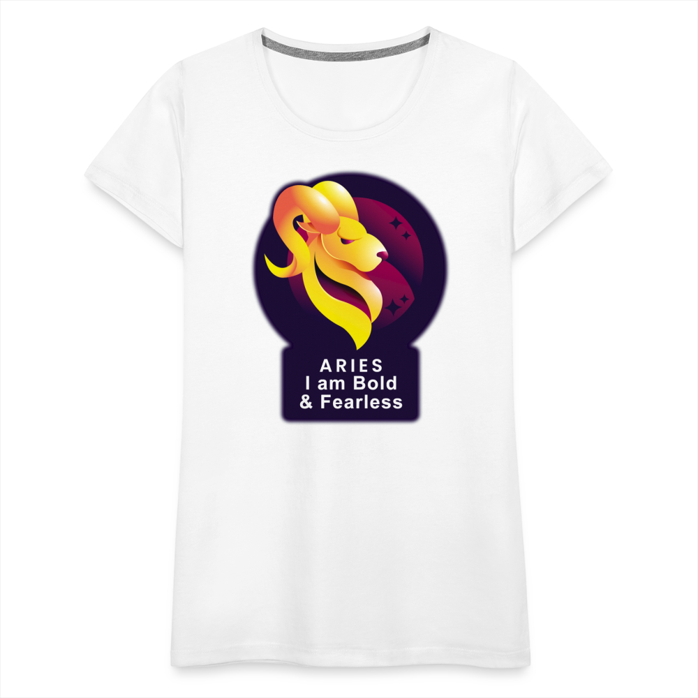 Women’s Glow Aries Premium T-Shirt - white