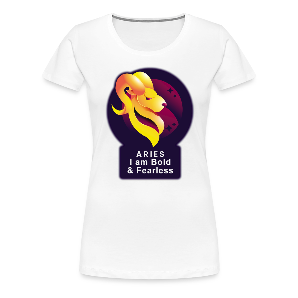 Women’s Glow Aries Premium T-Shirt - white