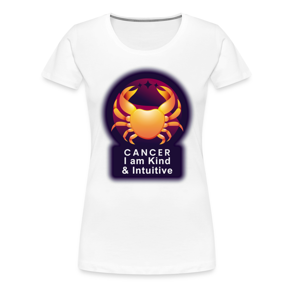 Women’s Glow Cancer Premium T-Shirt - white