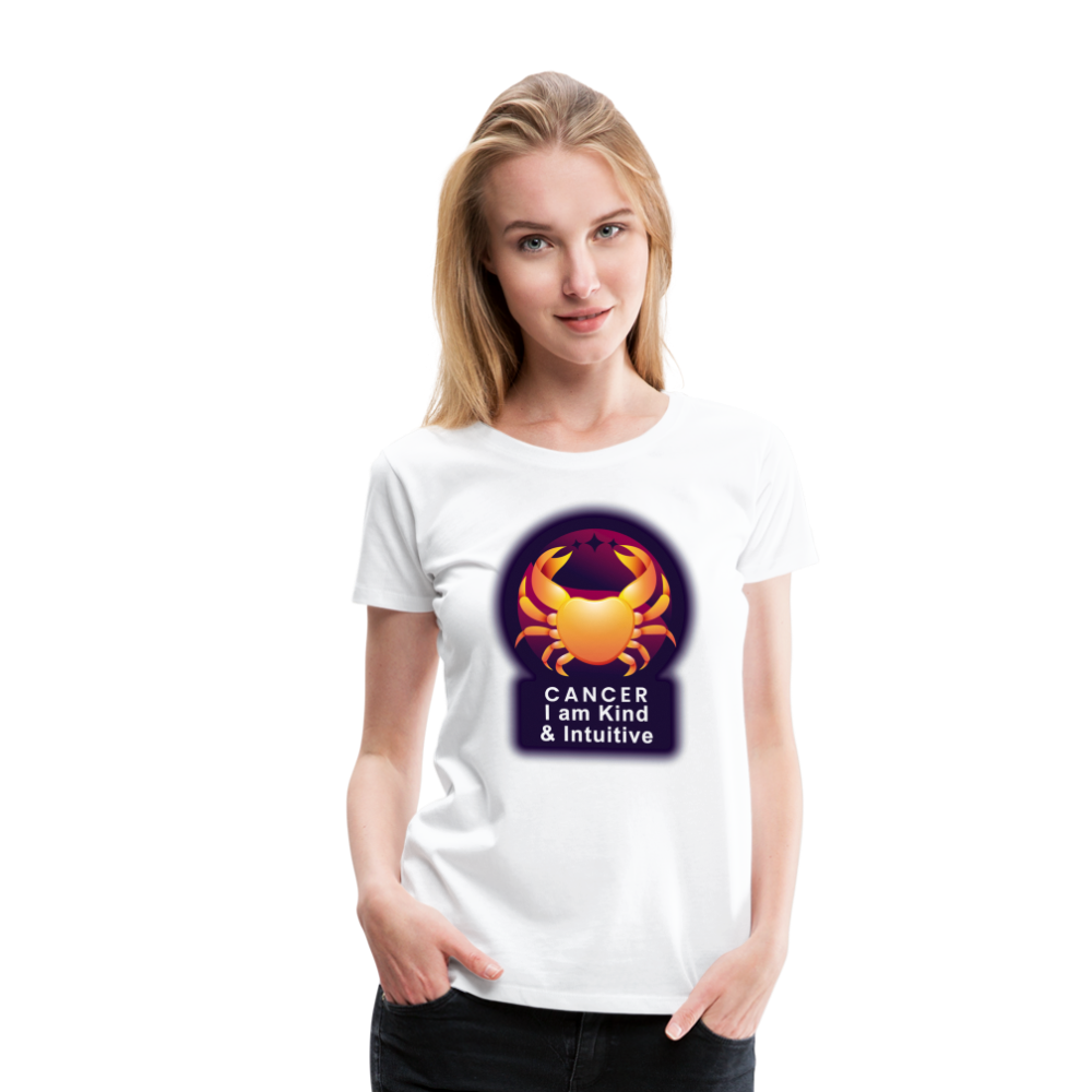 Women’s Glow Cancer Premium T-Shirt - white