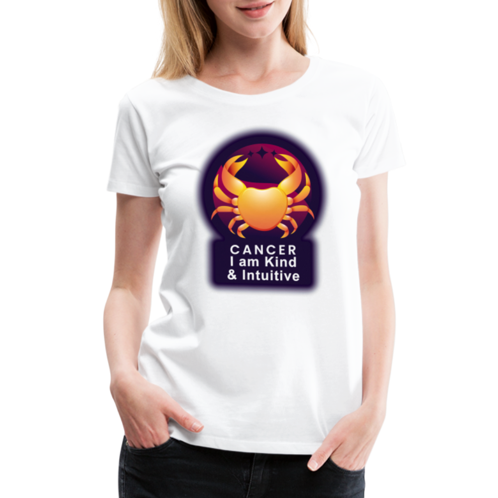 Women’s Glow Cancer Premium T-Shirt - white