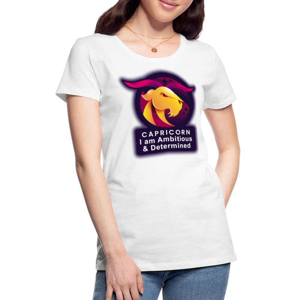 Women’s Glow Capricorn Premium T-Shirt - white