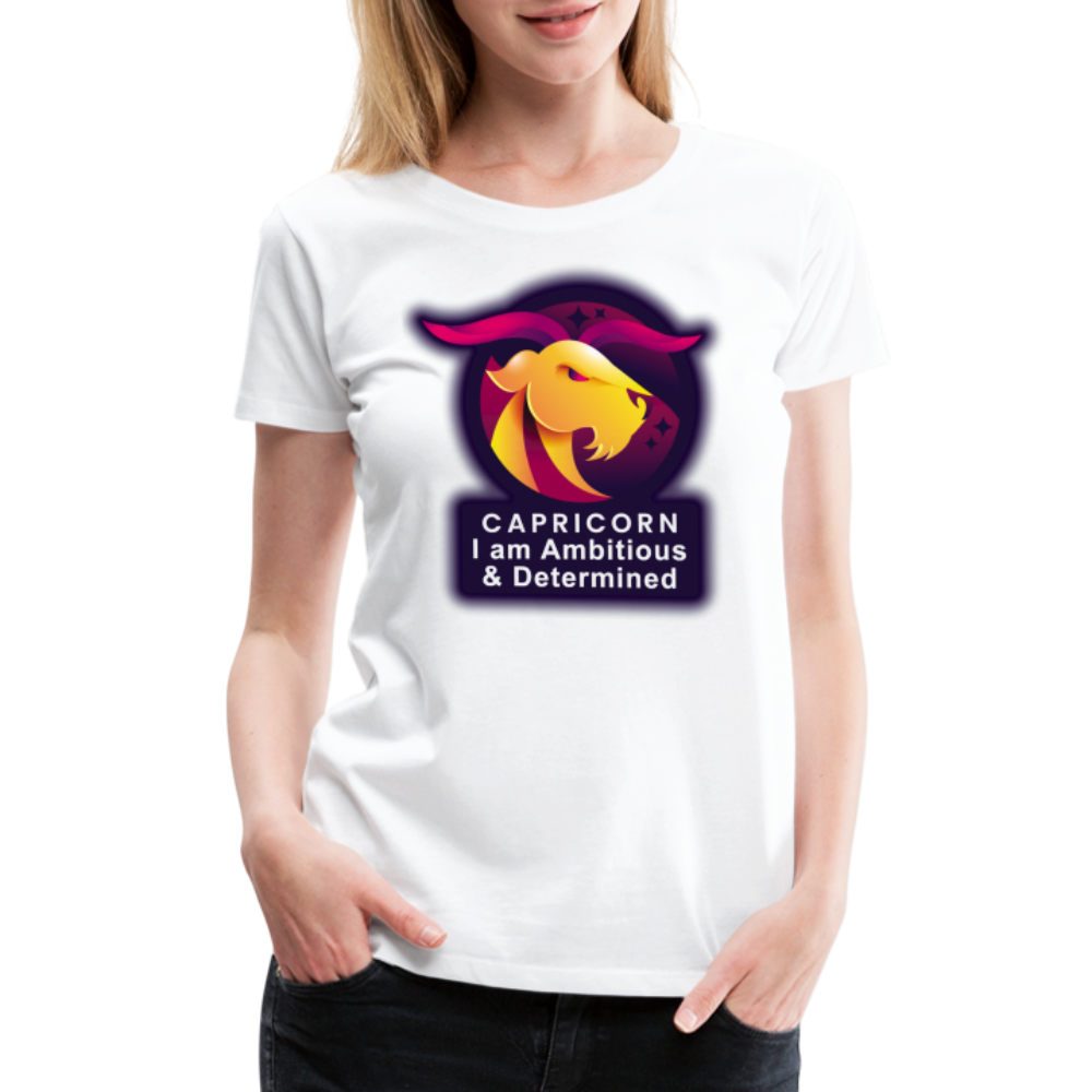 Women’s Glow Capricorn Premium T-Shirt - white