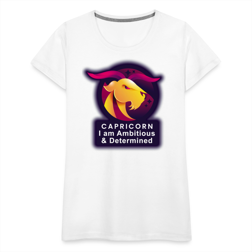 Women’s Glow Capricorn Premium T-Shirt - white