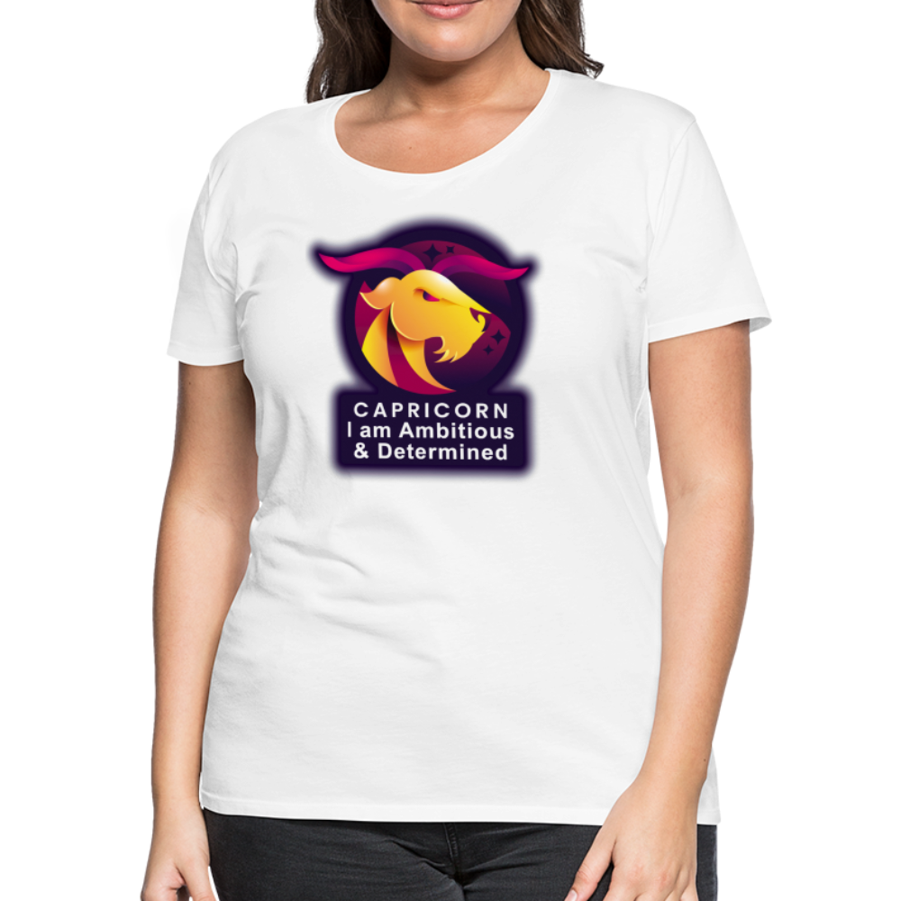 Women’s Glow Capricorn Premium T-Shirt - white