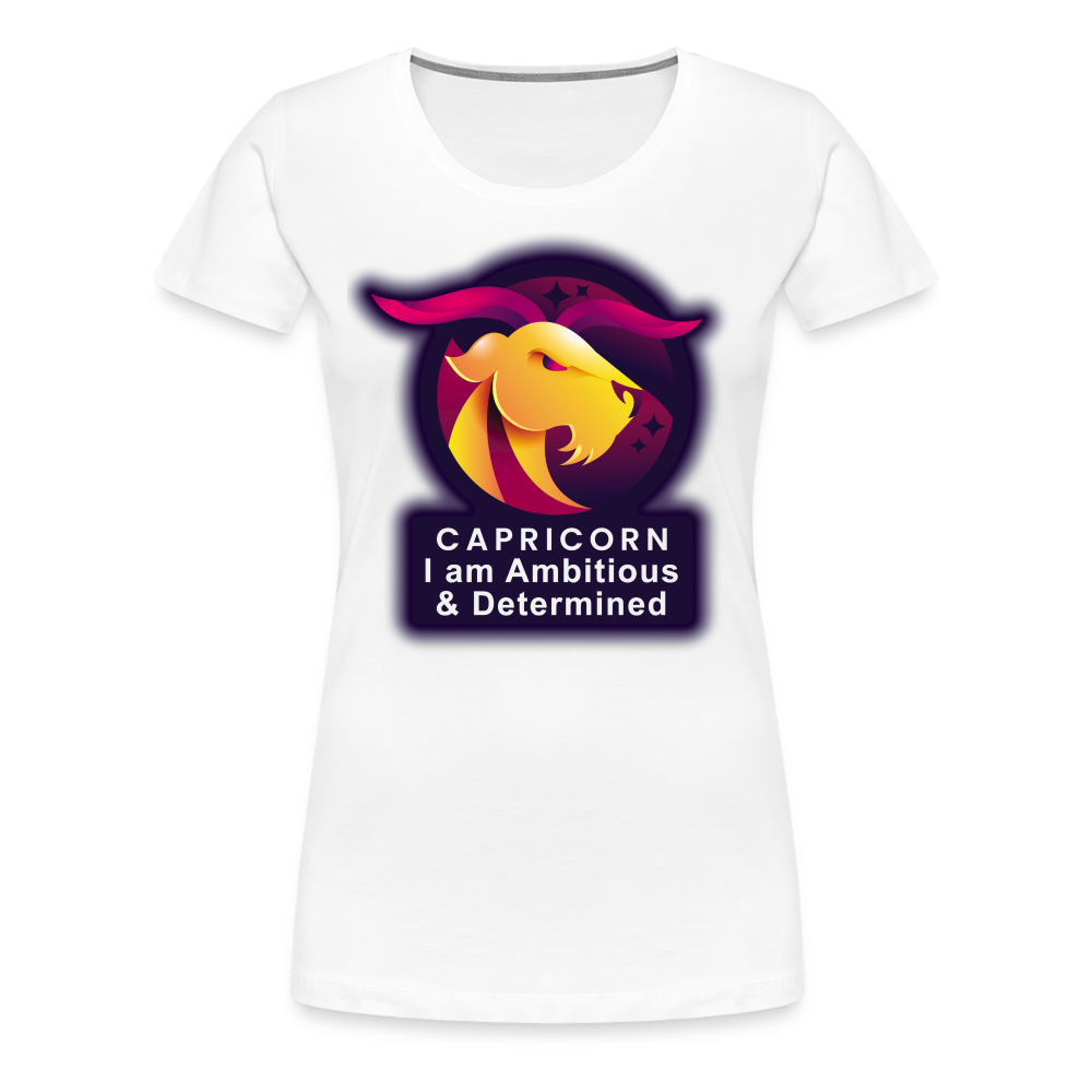 Women’s Glow Capricorn Premium T-Shirt - white