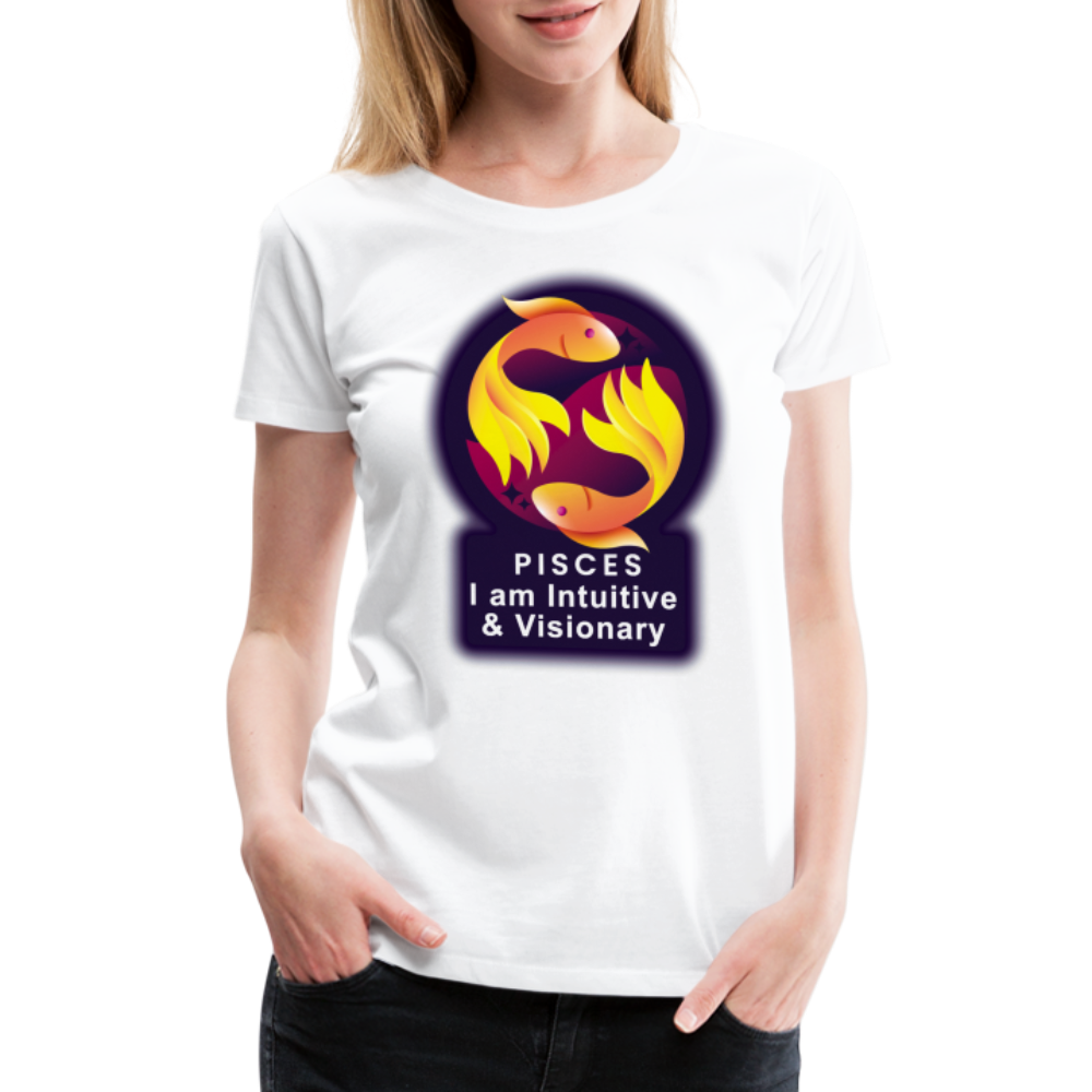 Women’s Glow Pisces Premium T-Shirt - white