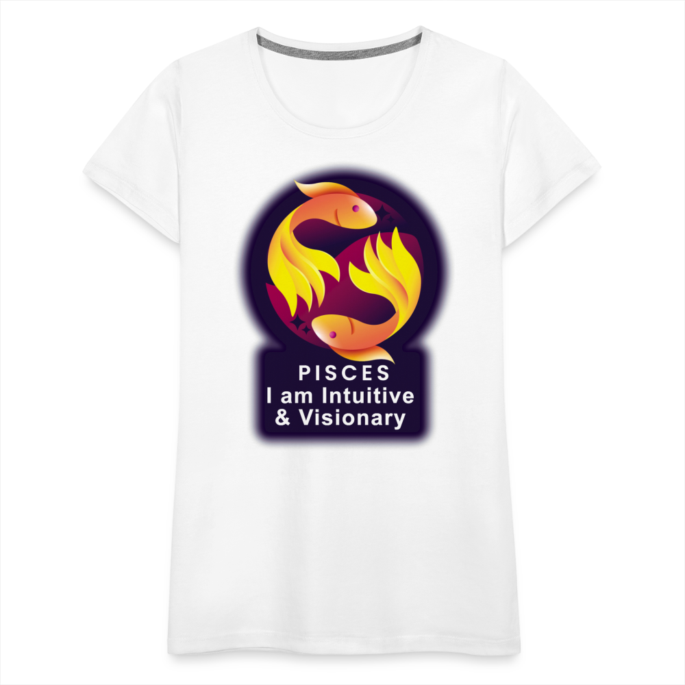 Women’s Glow Pisces Premium T-Shirt - white