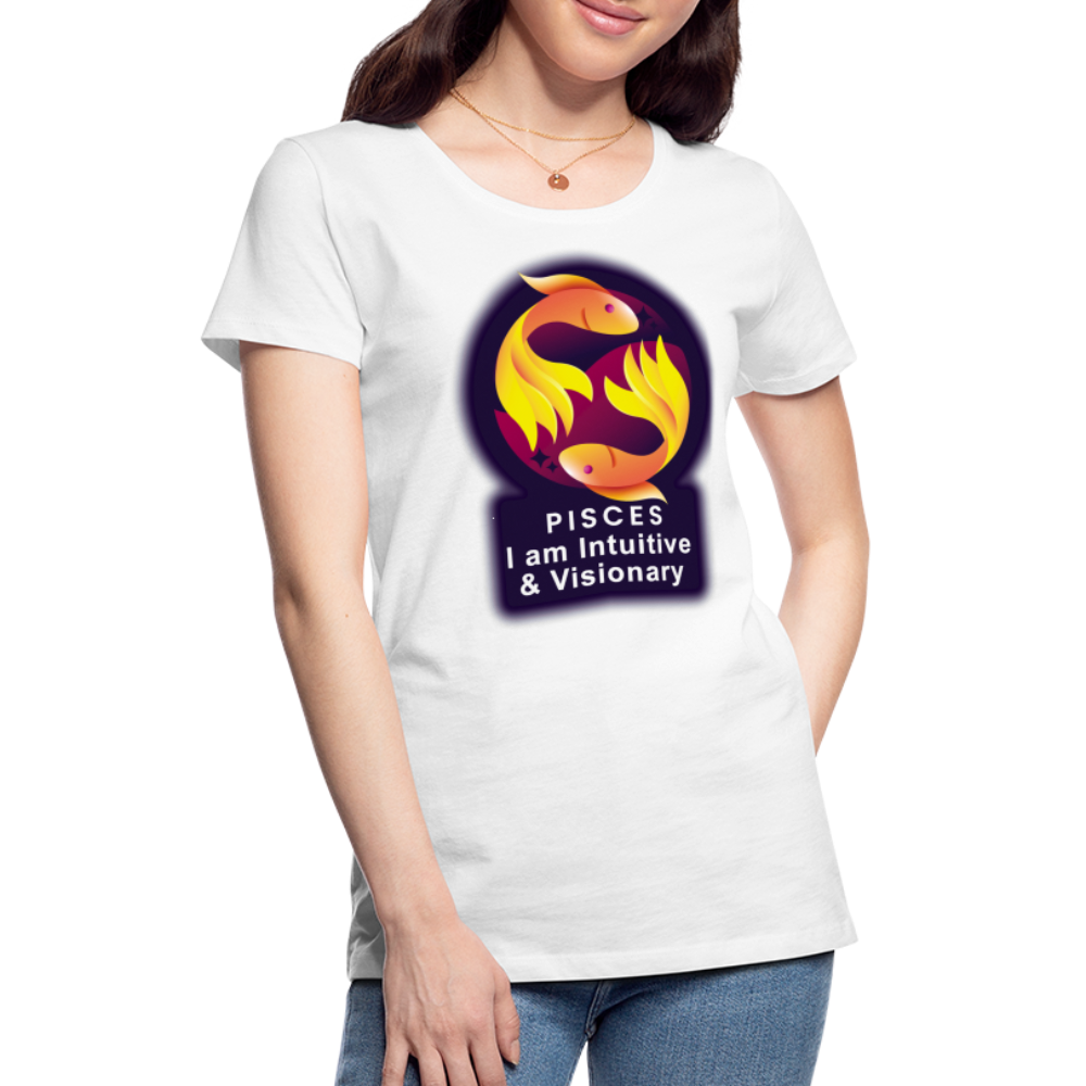 Women’s Glow Pisces Premium T-Shirt - white