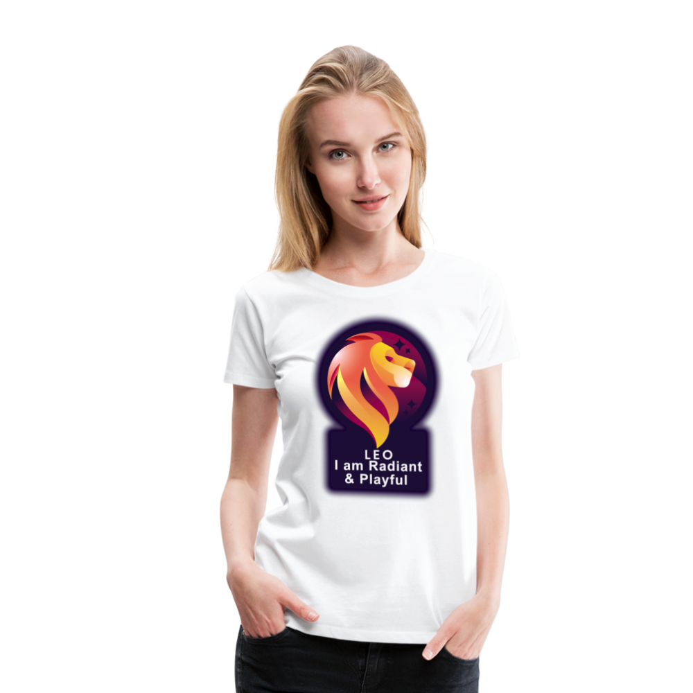 Women’s Glow Leo Premium T-Shirt - white