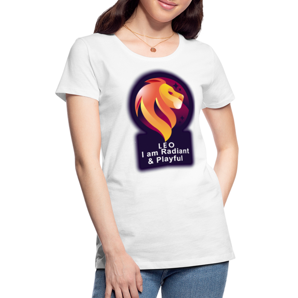 Women’s Glow Leo Premium T-Shirt - white