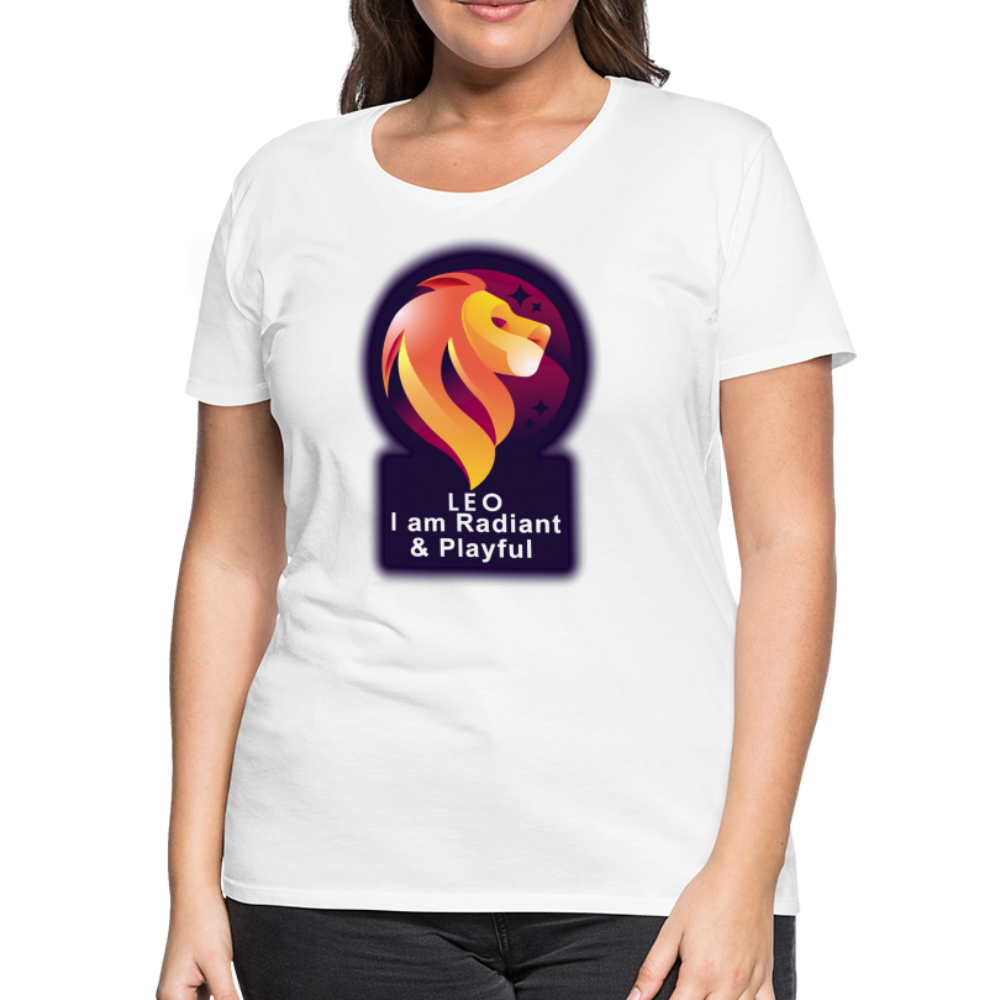 Women’s Glow Leo Premium T-Shirt - white