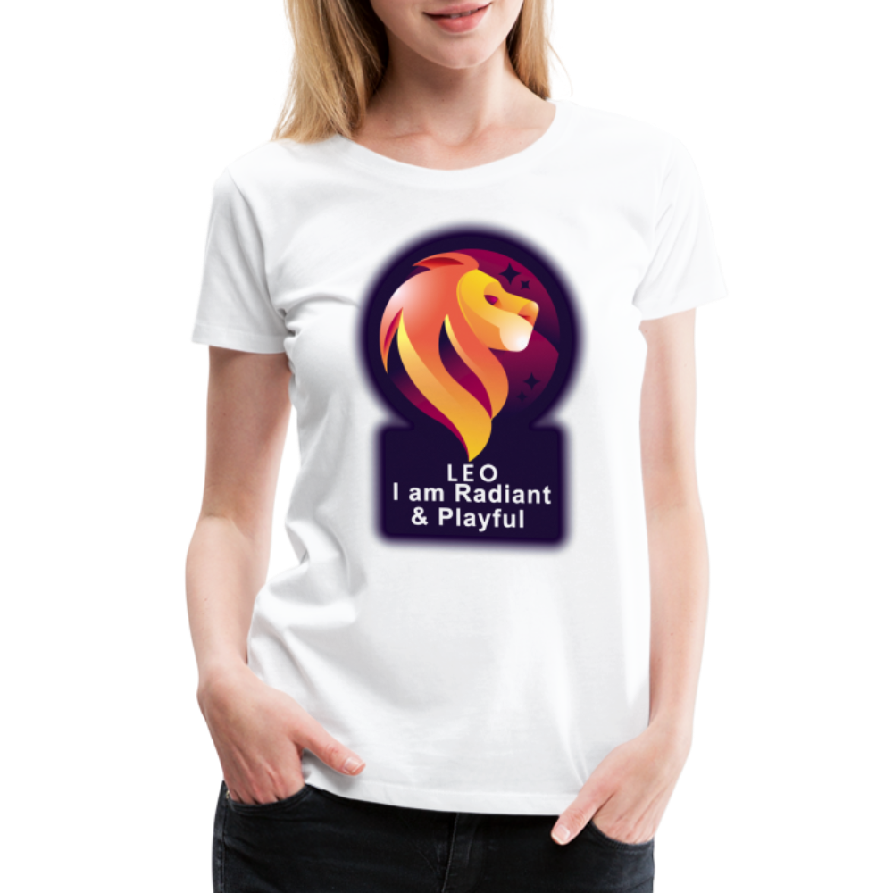 Women’s Glow Leo Premium T-Shirt - white