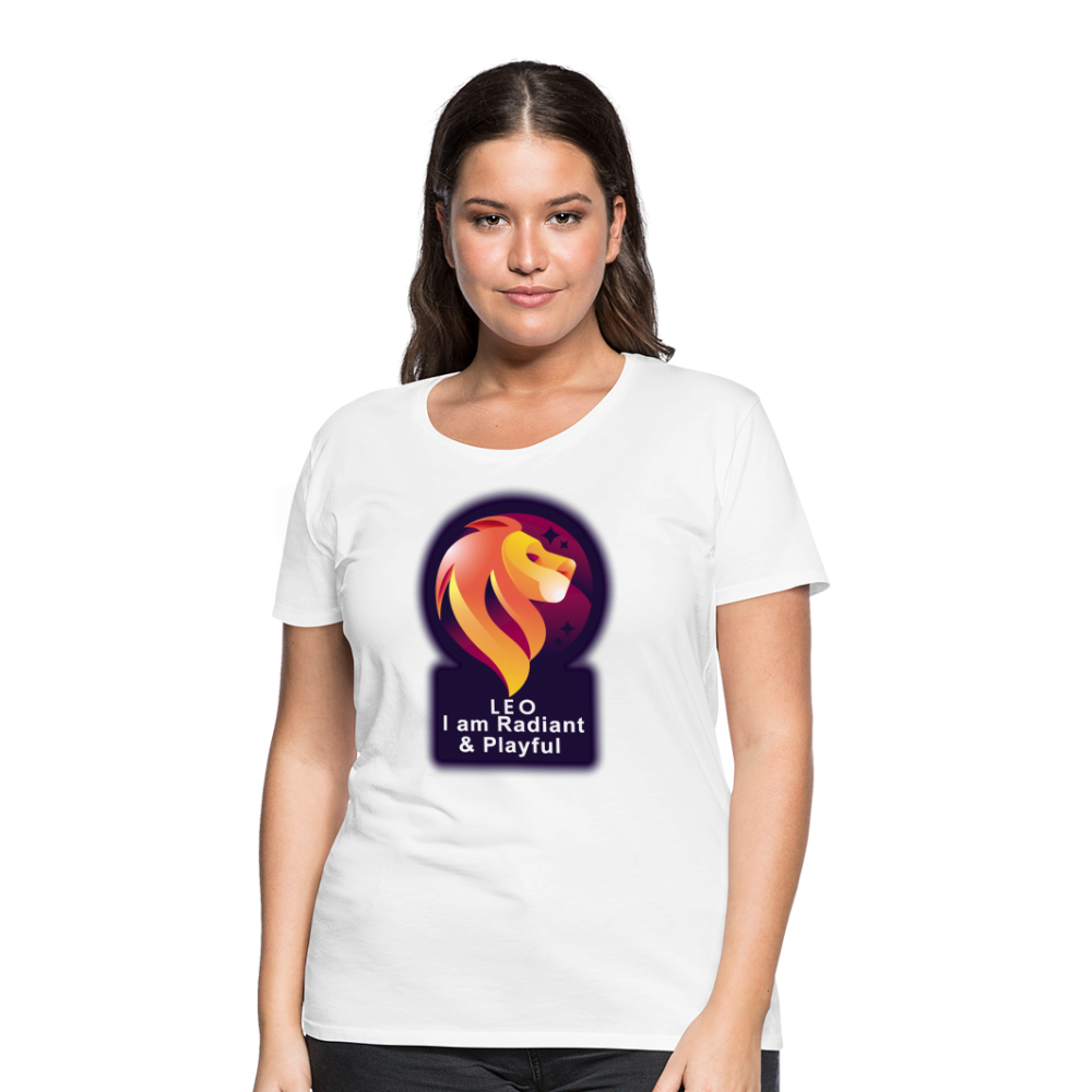 Women’s Glow Leo Premium T-Shirt - white