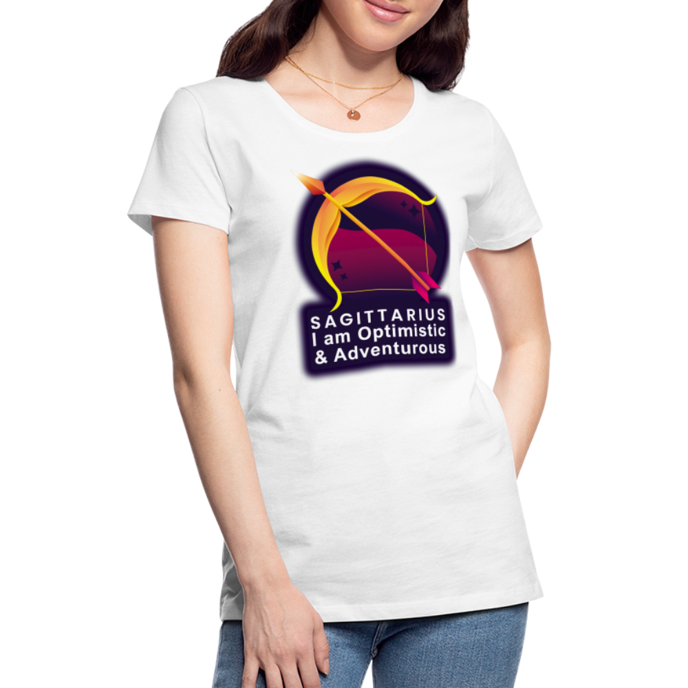 Women’s Glow Sagittarius Premium T-Shirt - white