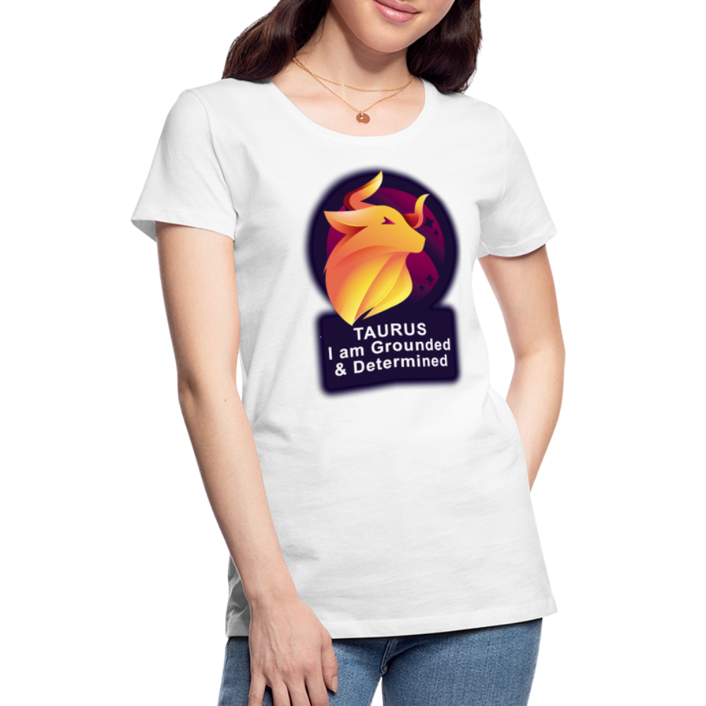 Women’s Glow Taurus Premium T-Shirt - white