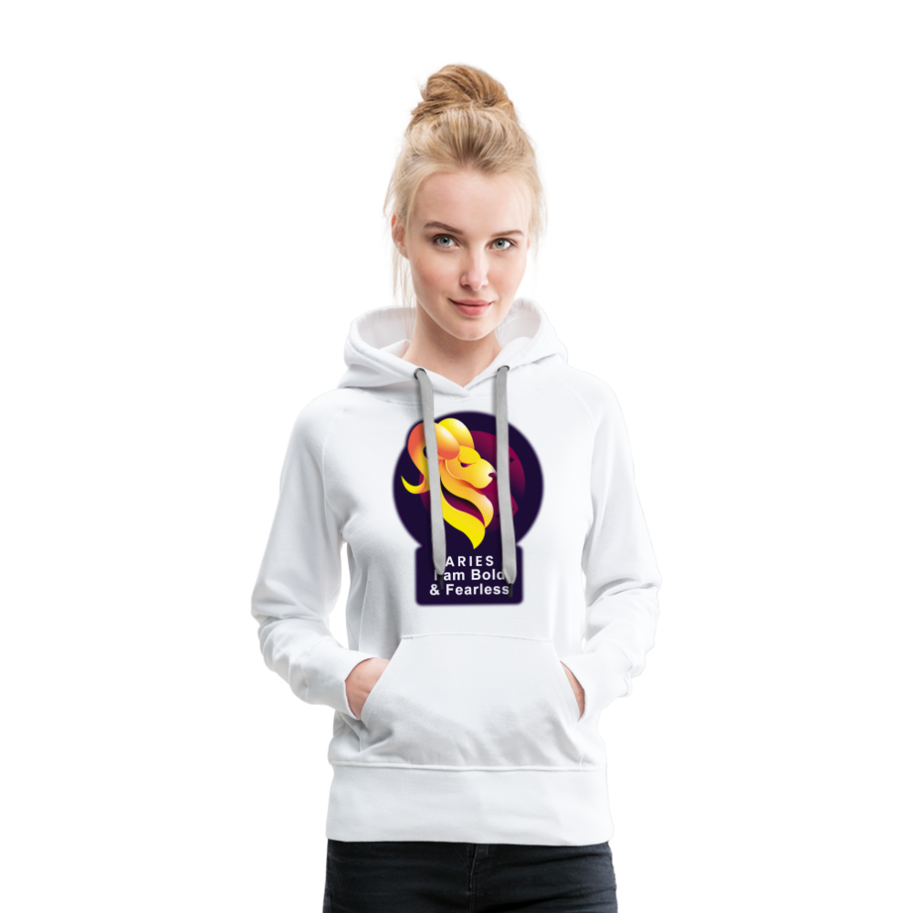 Women’s Glow Aries Premium Hoodie - white