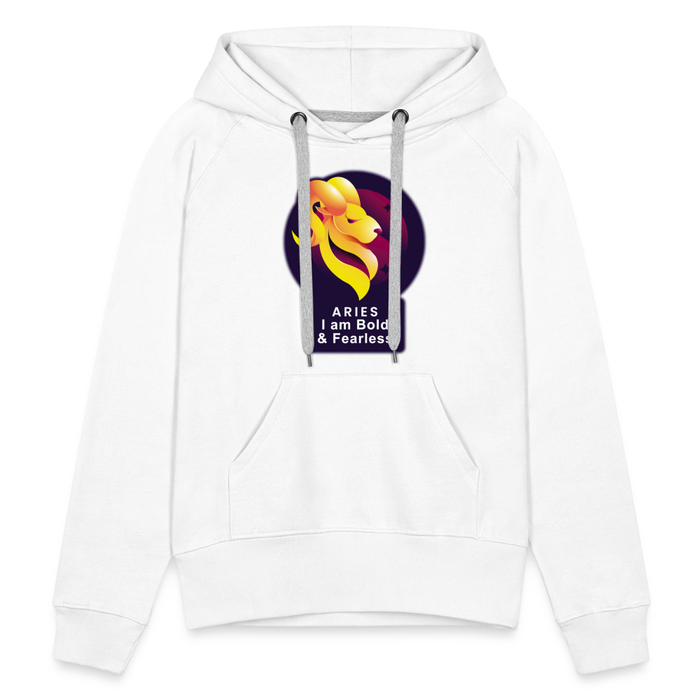 Women’s Glow Aries Premium Hoodie - white