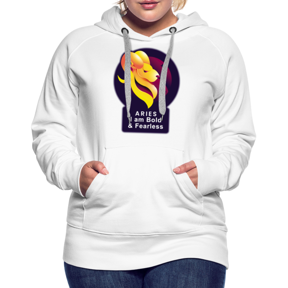 Women’s Glow Aries Premium Hoodie - white