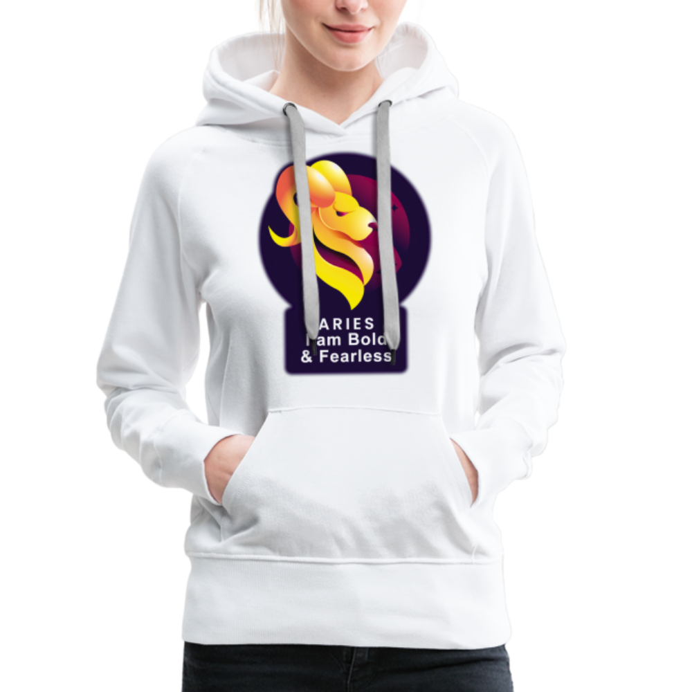 Women’s Glow Aries Premium Hoodie - white