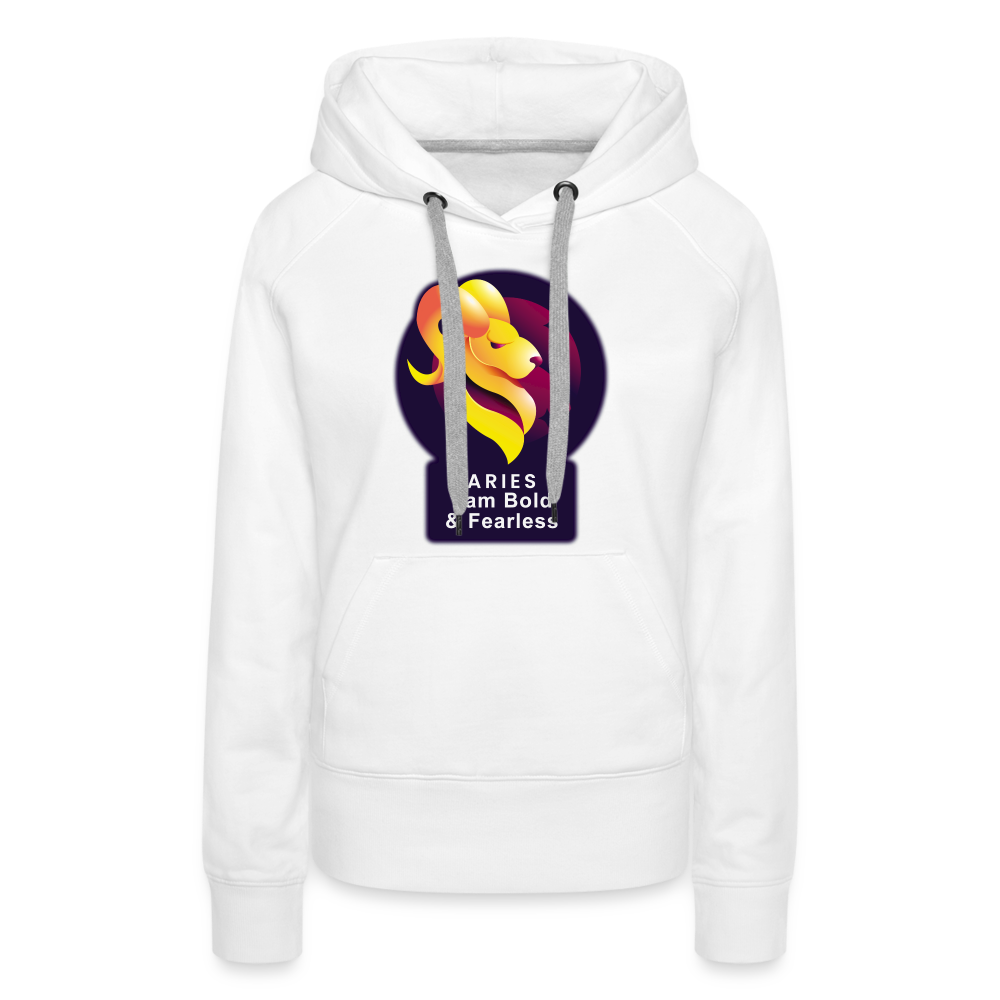 Women’s Glow Aries Premium Hoodie - white