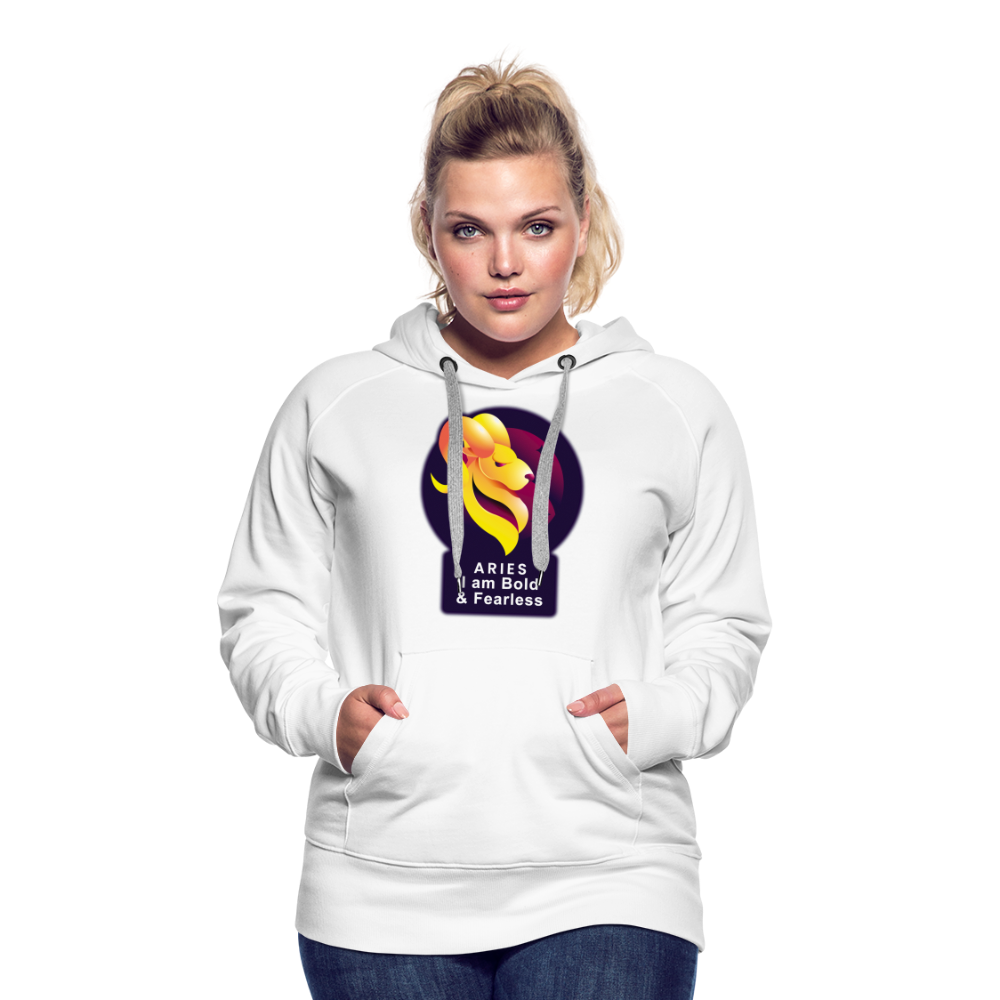 Women’s Glow Aries Premium Hoodie - white