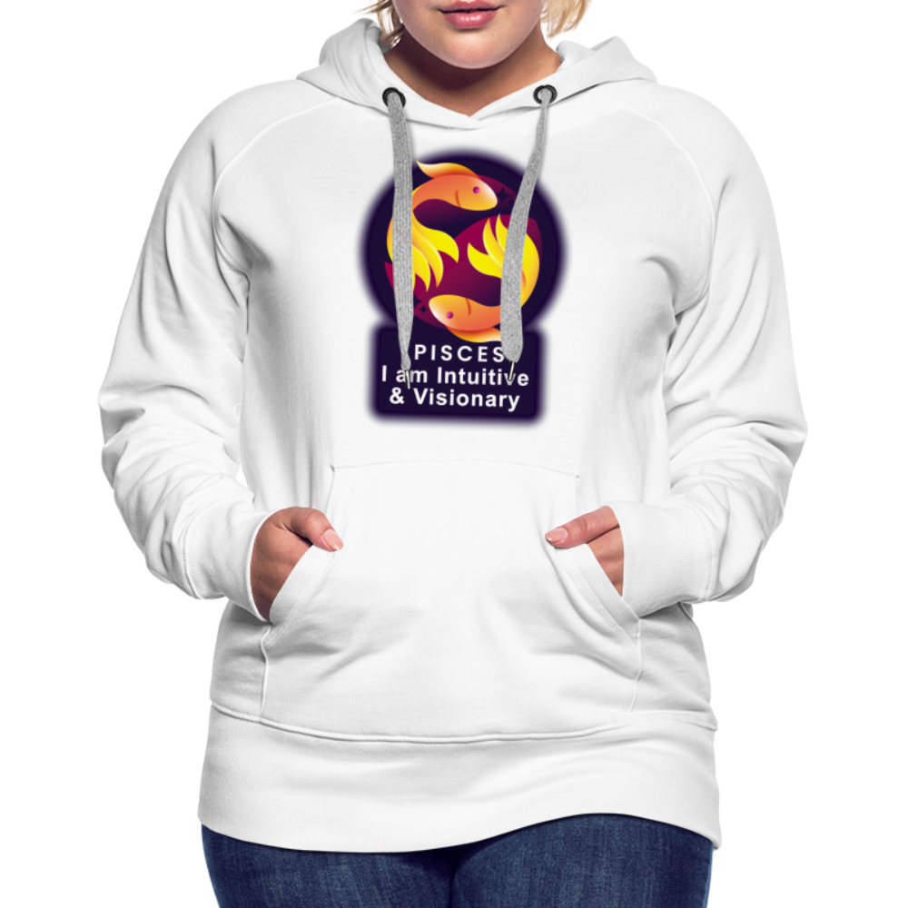 Women’s Glow Pisces Premium Hoodie - white