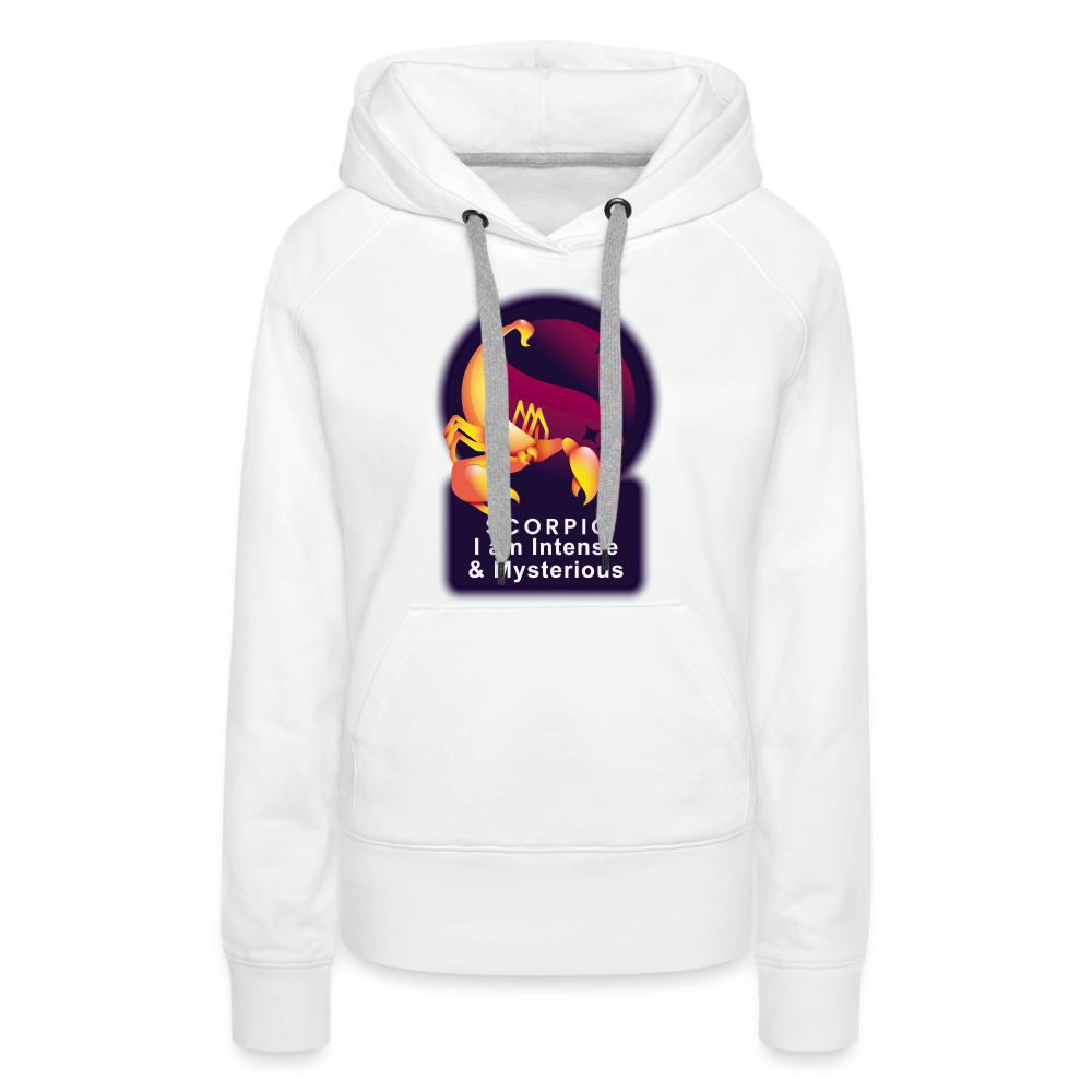 Women’s Glow Scorpio Premium Hoodie - white