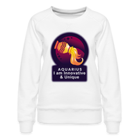 Thumbnail for Women’s Glow Aquarius Premium Sweatshirt - white