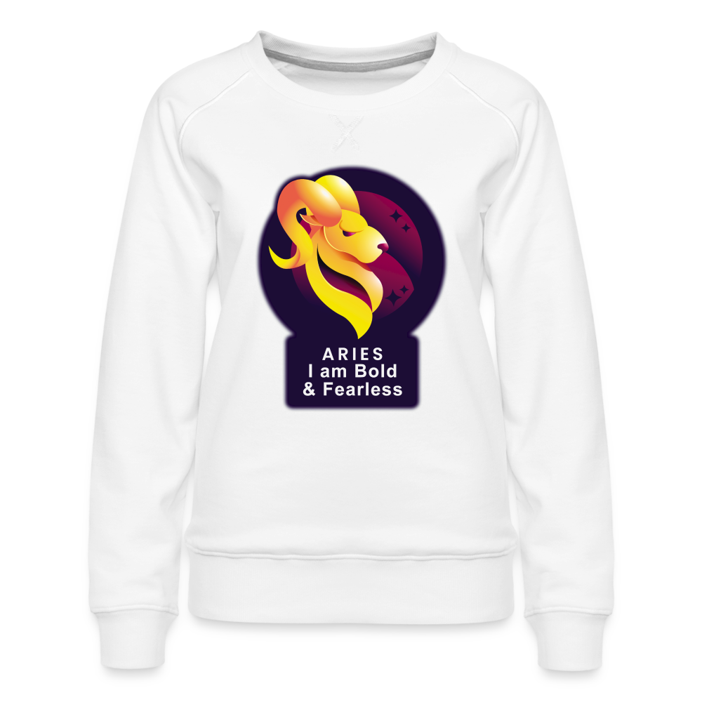 Women’s Glow Aries Premium Sweatshirt - white