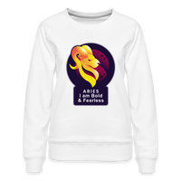 Thumbnail for Women’s Glow Aries Premium Sweatshirt - white