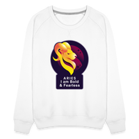 Thumbnail for Women’s Glow Aries Premium Sweatshirt - white