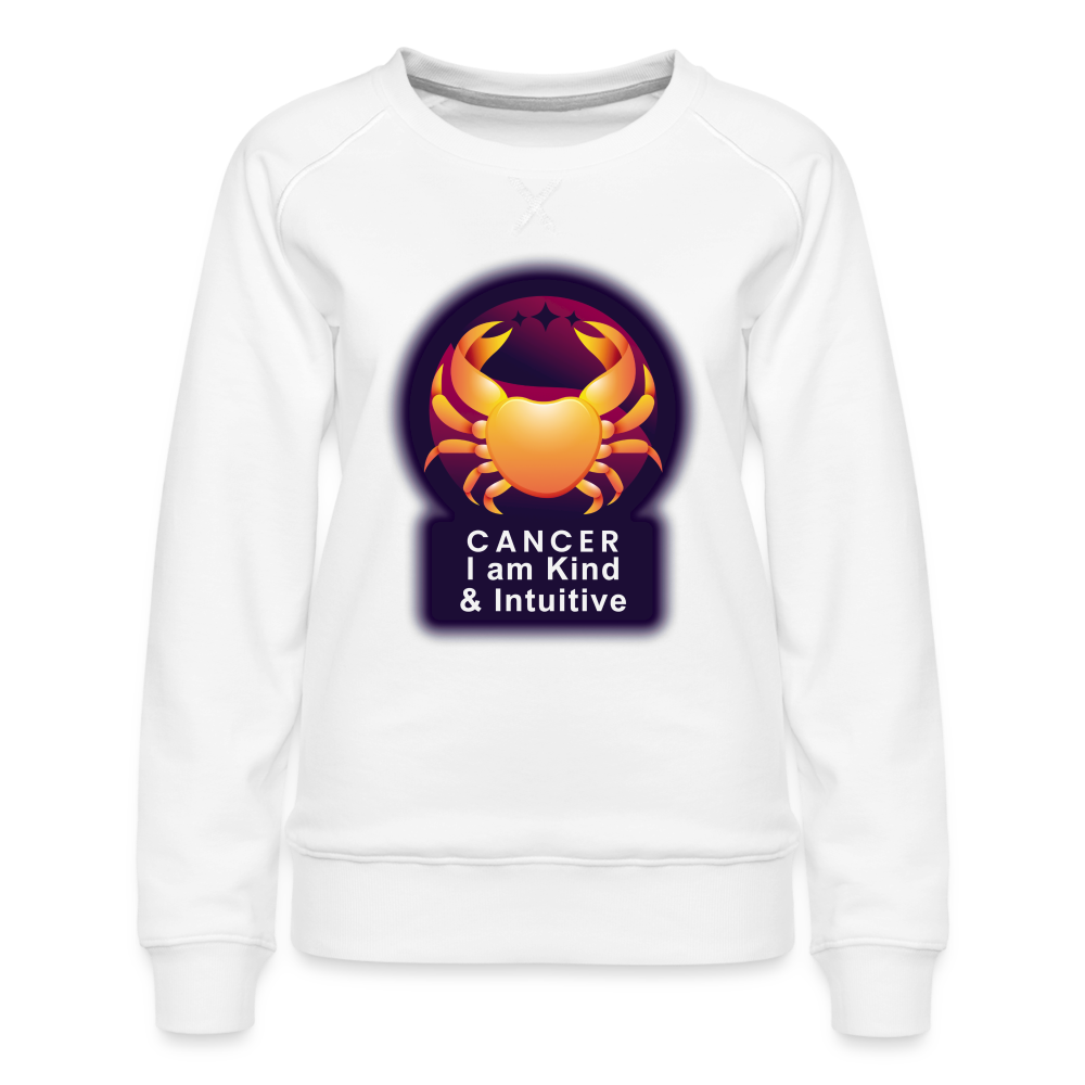 Women’s Glow Cancer Premium Sweatshirt - white