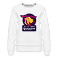 Thumbnail for Women’s Glow Capricorn Premium Sweatshirt - white